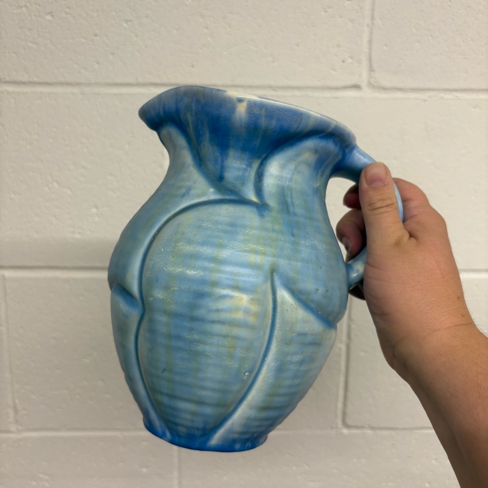 Crown Devon Art Deco Harlem Jug Blue Glaze